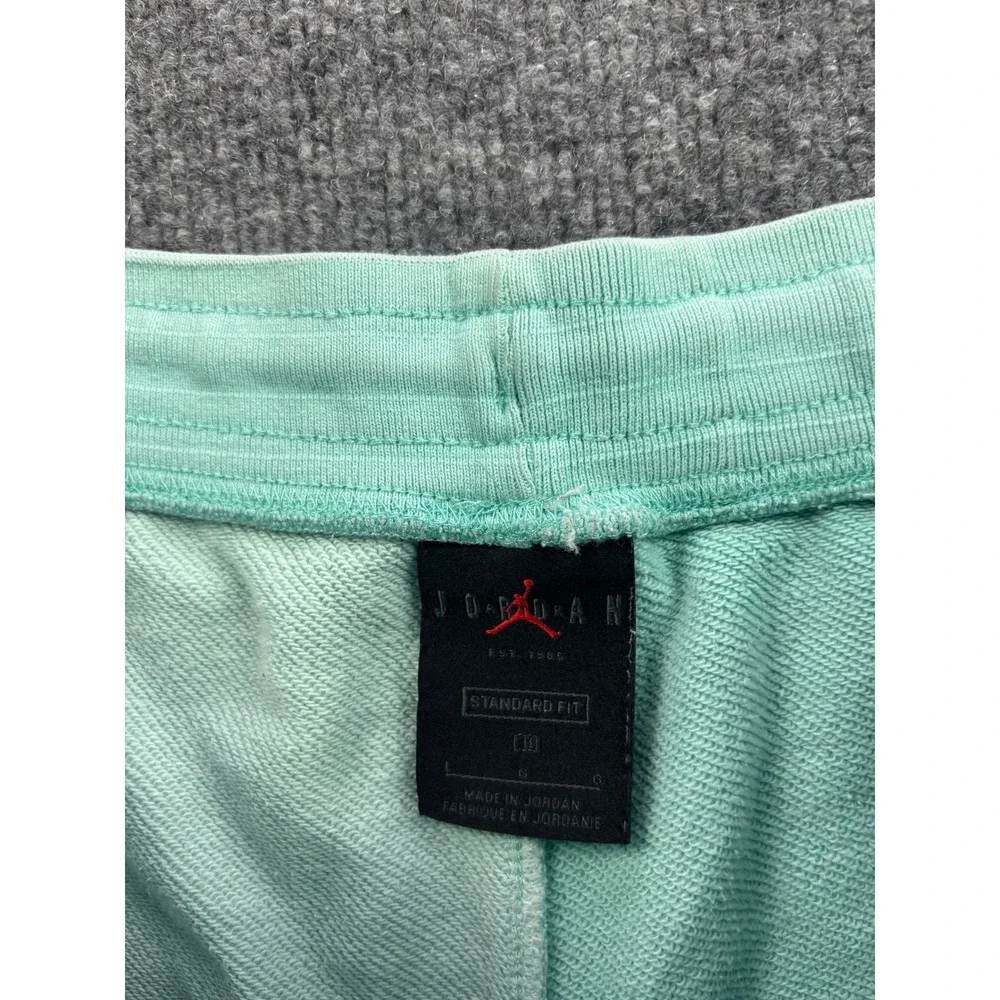 Jordan Fleece Shorts Mens Large Mint Green Jumpman Colorblock Athletic 7in